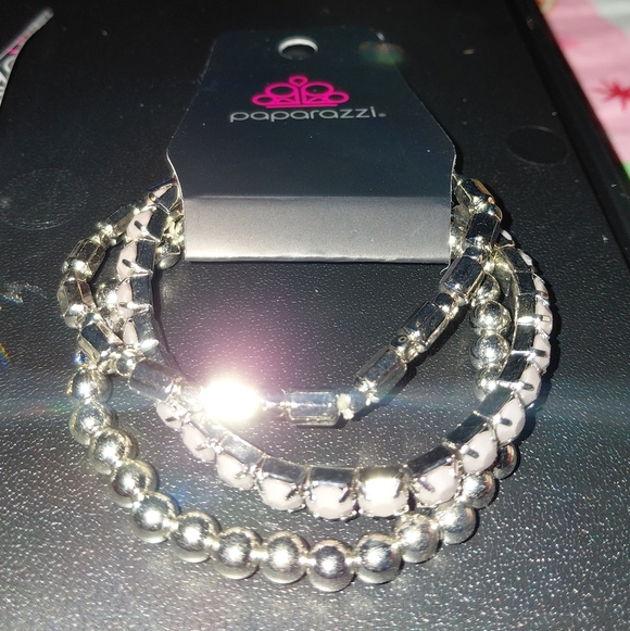 paparazzi Jewelry - Paparazzi Shimmering Silver Bracelet Trio